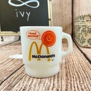 Vintage 70s Fire King McDonalds Logo Mug